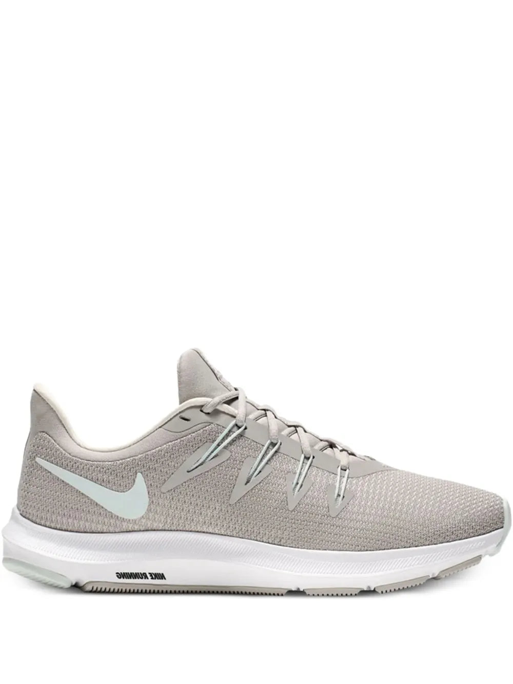 Nike Quest Mesh grey mesh lace-up running shoe with swoosh and white midsole