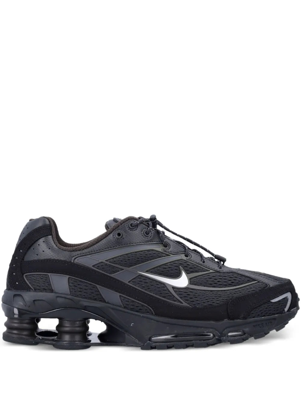 Black Nike Shox Ride 2 lace-up sneakers with Swoosh and visible foam heel pods
