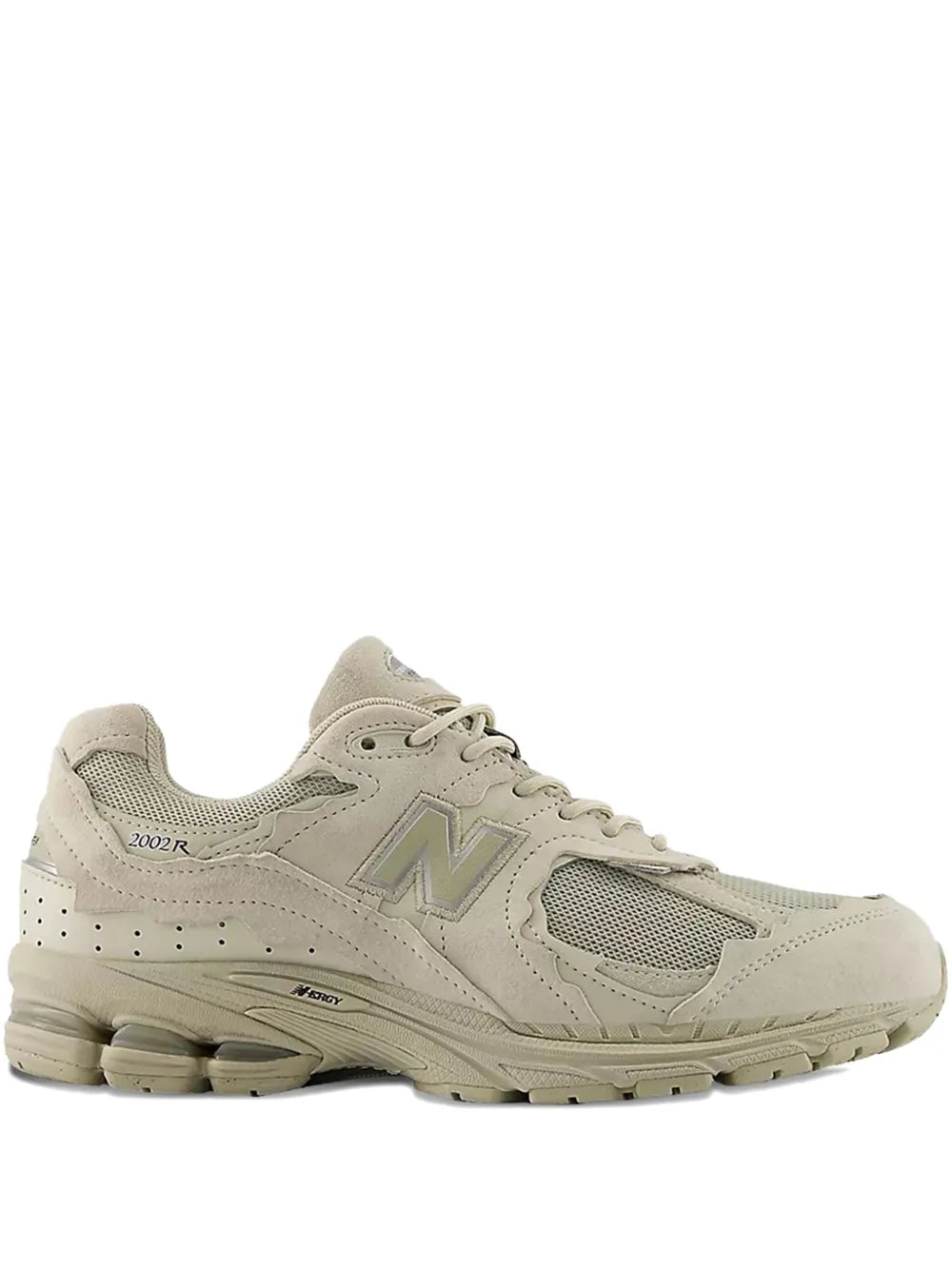 New Balance 2002Dx panelled trainers, beige suede/mesh upper with N logo and laces