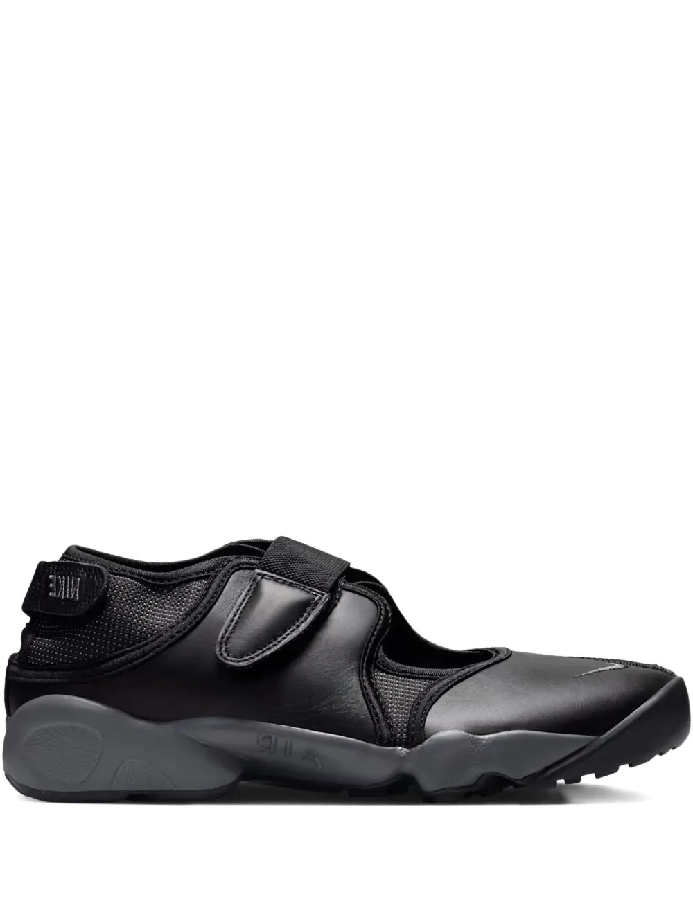 Nike black strap trainers with hook-and-loop straps and textured upper