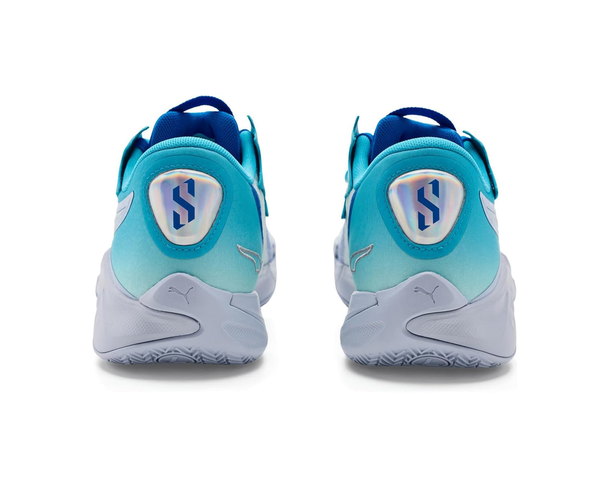 Men's PUMA Scoot Zeros II Crystal Basketball Shoes Peaceful Blue/Bright Aqua
