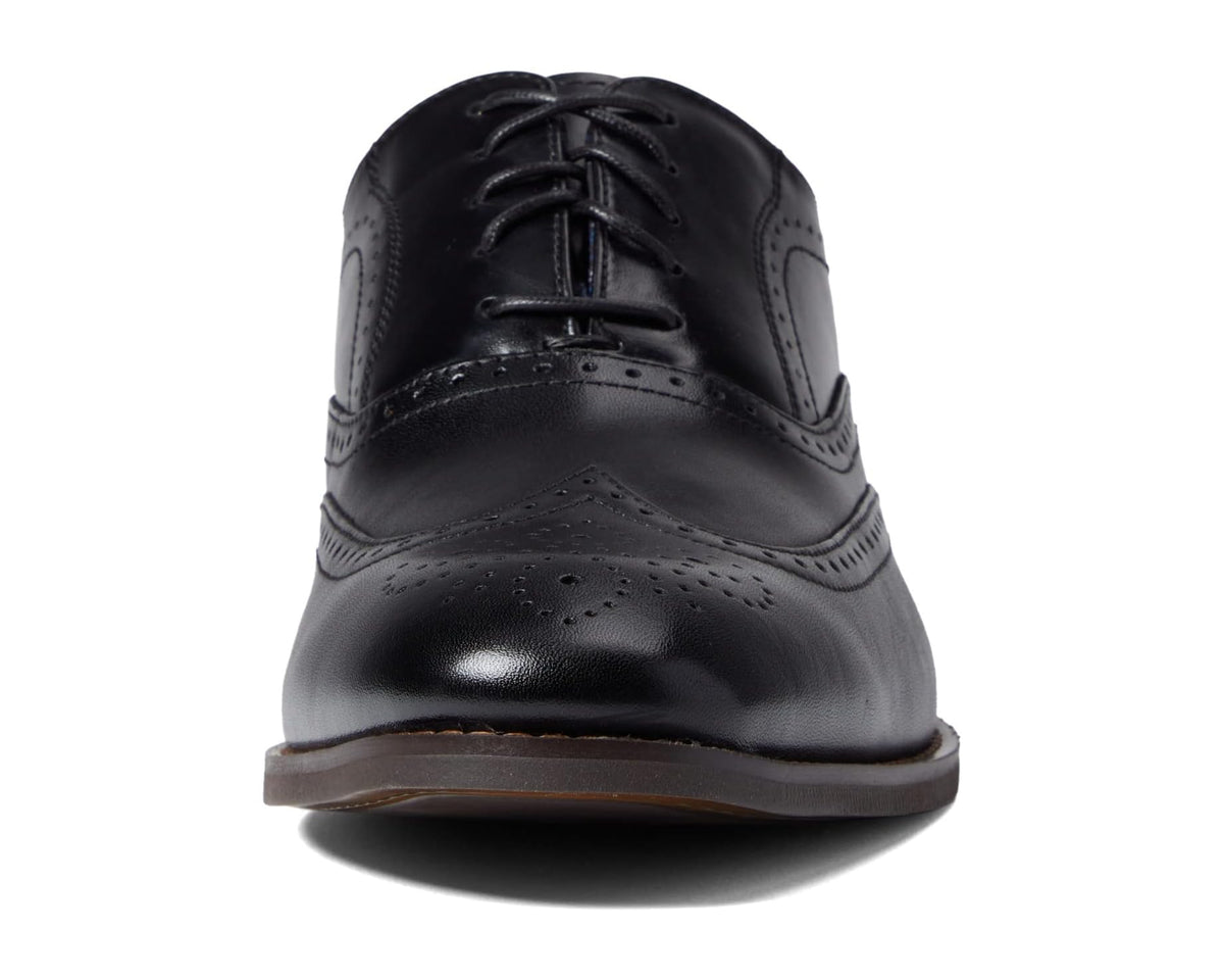 Men's Stacy Adams Kaine Wing Tip Lace-Up Oxford Black