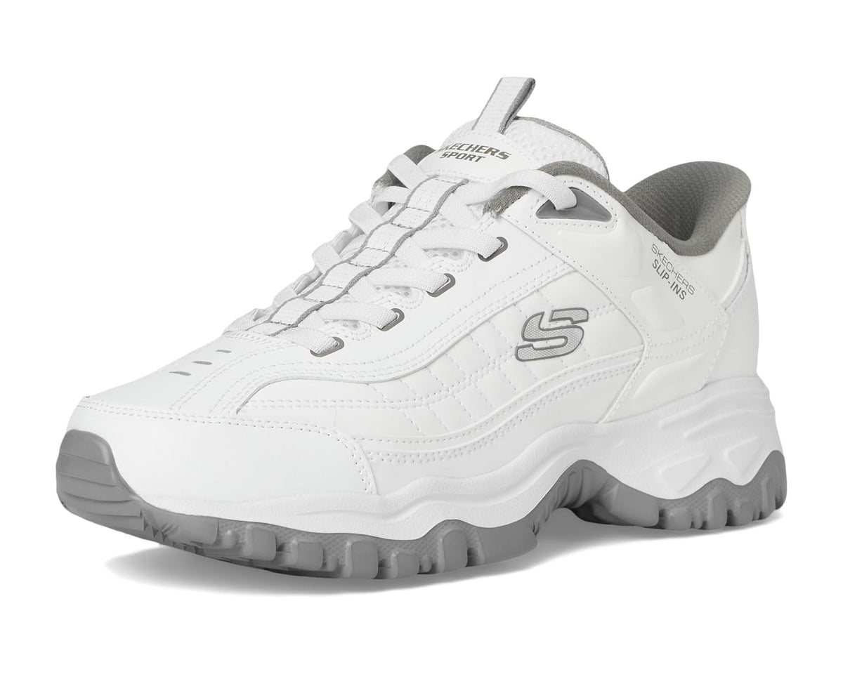 Men's SKECHERS Afterburn E'Lite Grill Corporal Hands Free Slip-In White/Gray