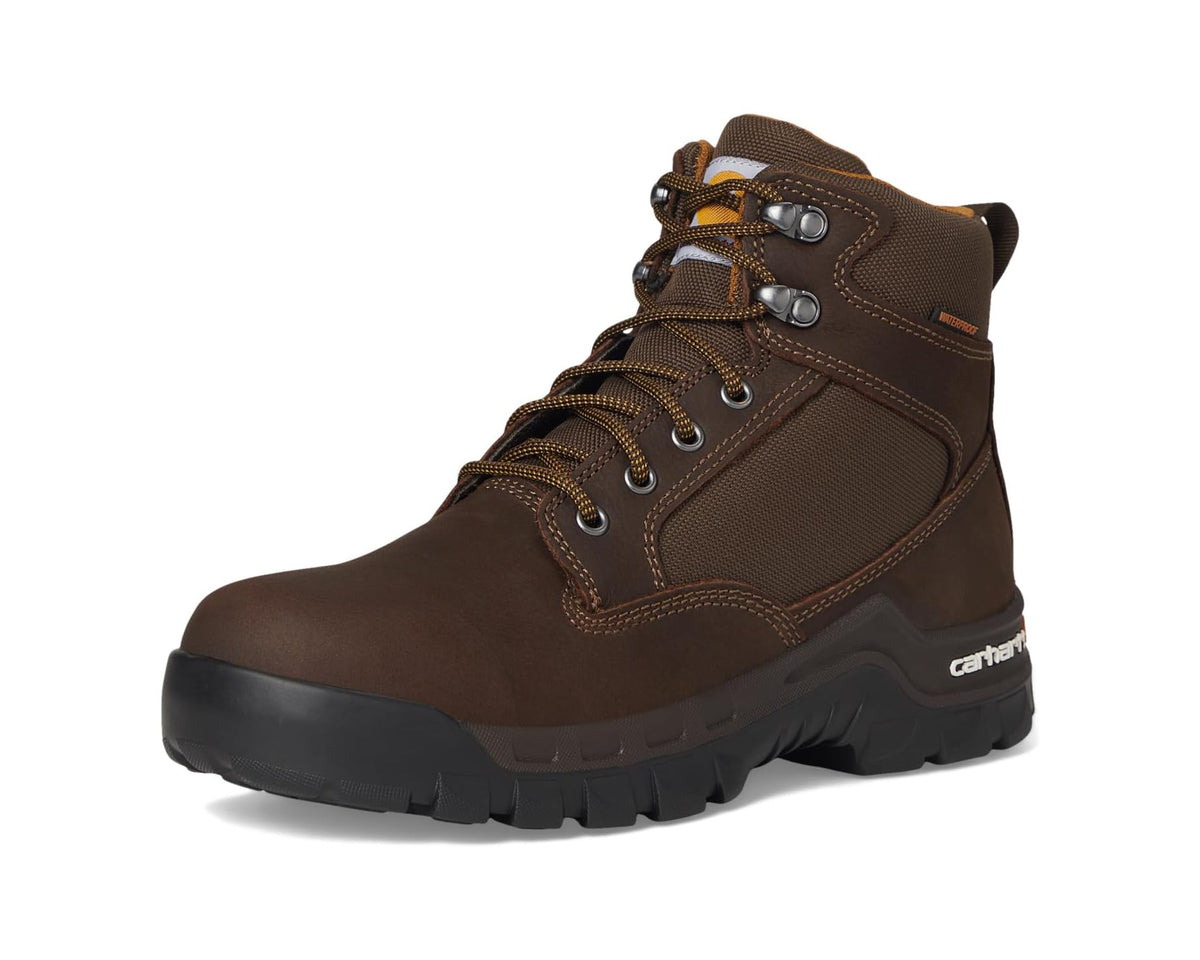 Men's Carhartt Rugged Flex 6 Waterproof Soft Toe Chocolate Brown Oil Tanned