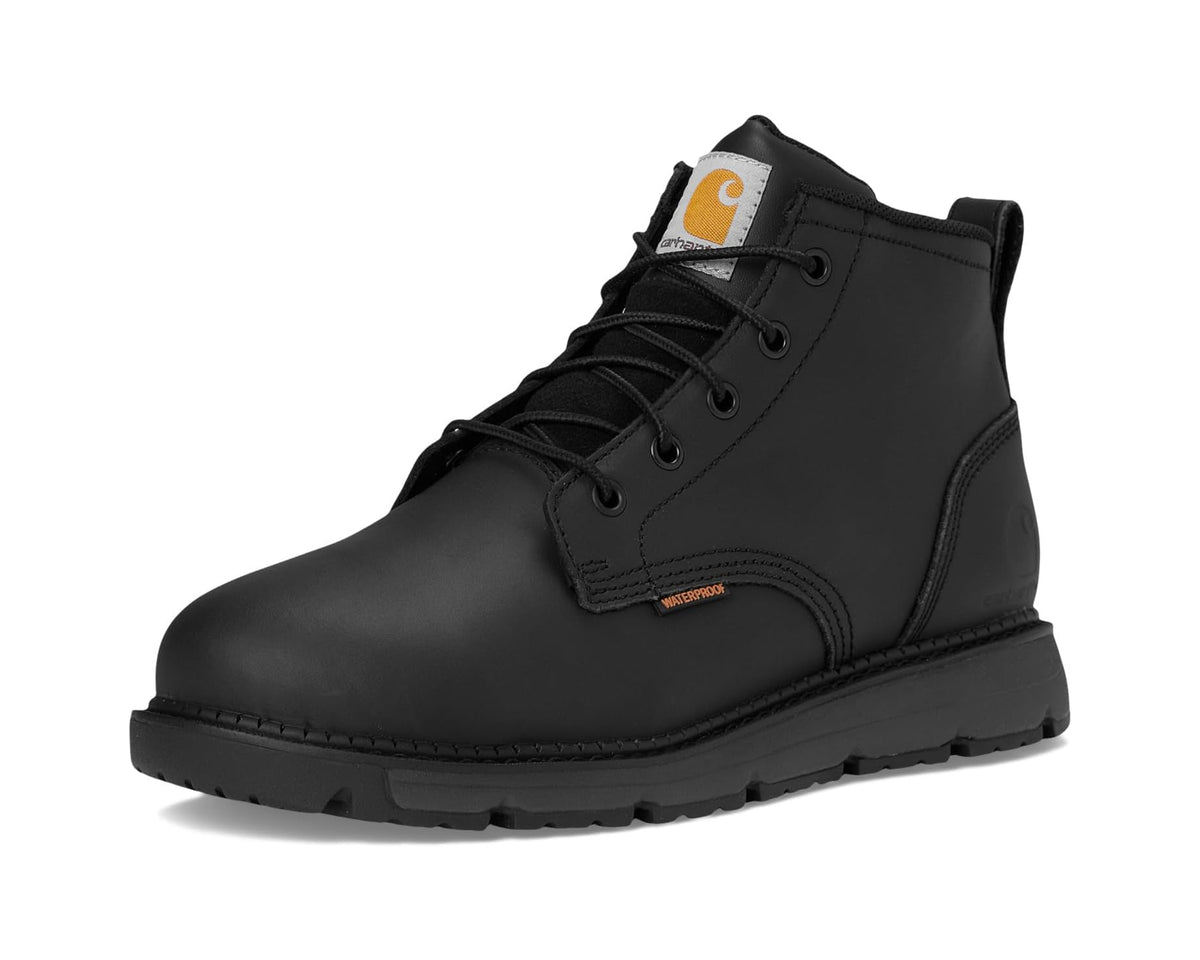 Men's Carhartt Millbrook Waterproof 5 Steel Toe Wedge Work Boot Black Oil Tanned