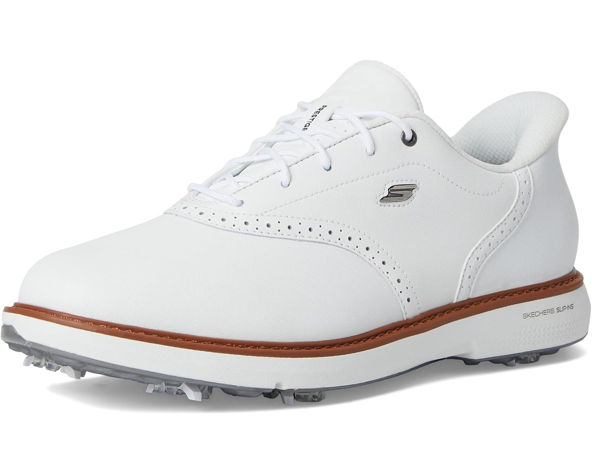 Men's Skechers GO GOLF Prestige Slip-In ArchFit Spiked Golf Shoe White