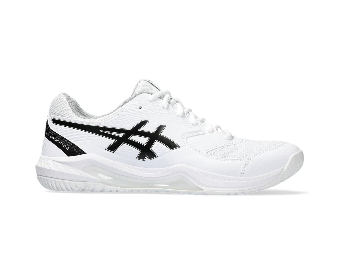 Men's ASICS GEL-Dedicate 8 Tennis Shoe White/Black