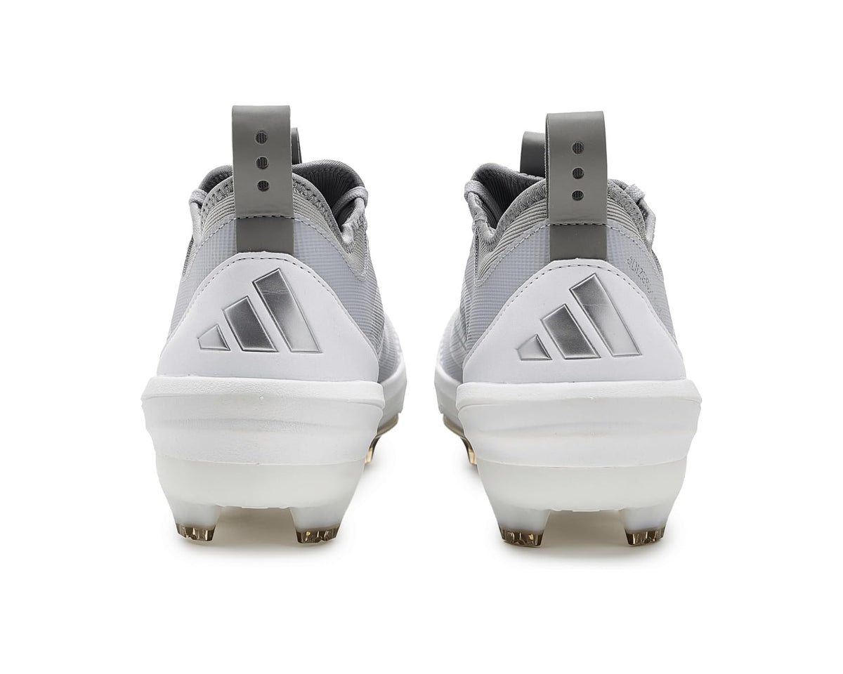 Men's adidas adiZero Impact 2.0 TPU Baseball Cleats Team Light Grey/White/Silver Metallic