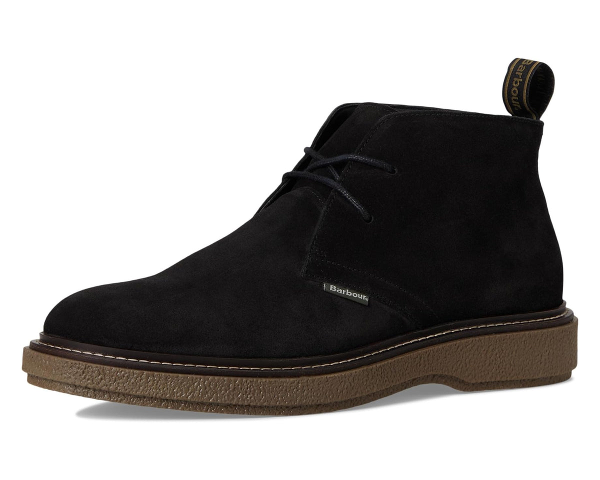 Men's Barbour Blaine Chukka Boots Black Suede