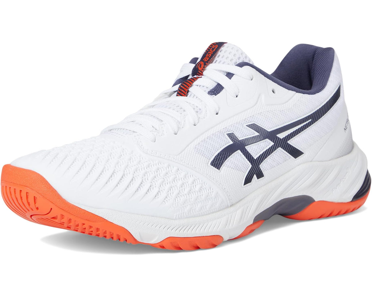 Men's ASICS Netburner Ballistic FF 3 Volleyball Shoe White/Indigo Fog