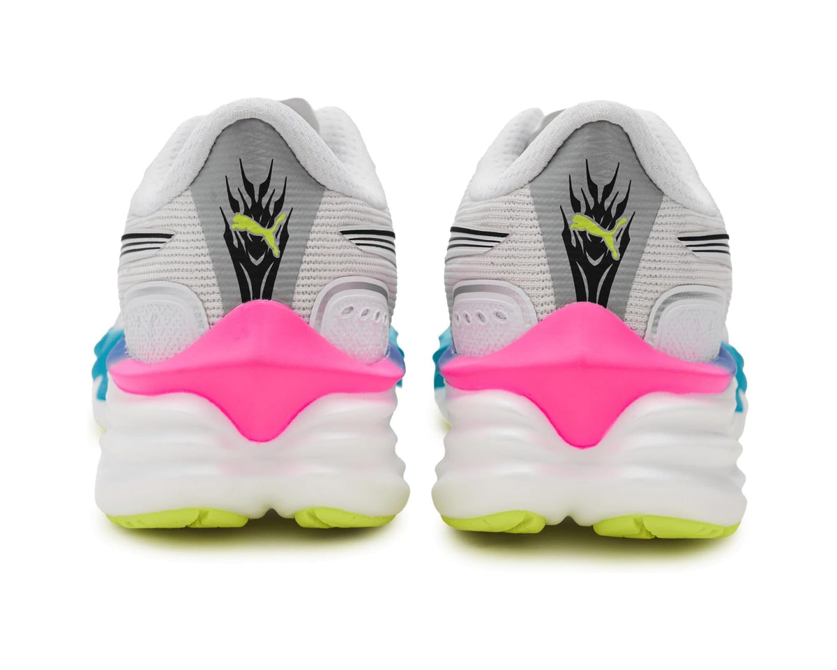 Men's PUMA Velocity Nitro 4 Running Shoes White/Ultra Blue/Poison Pink