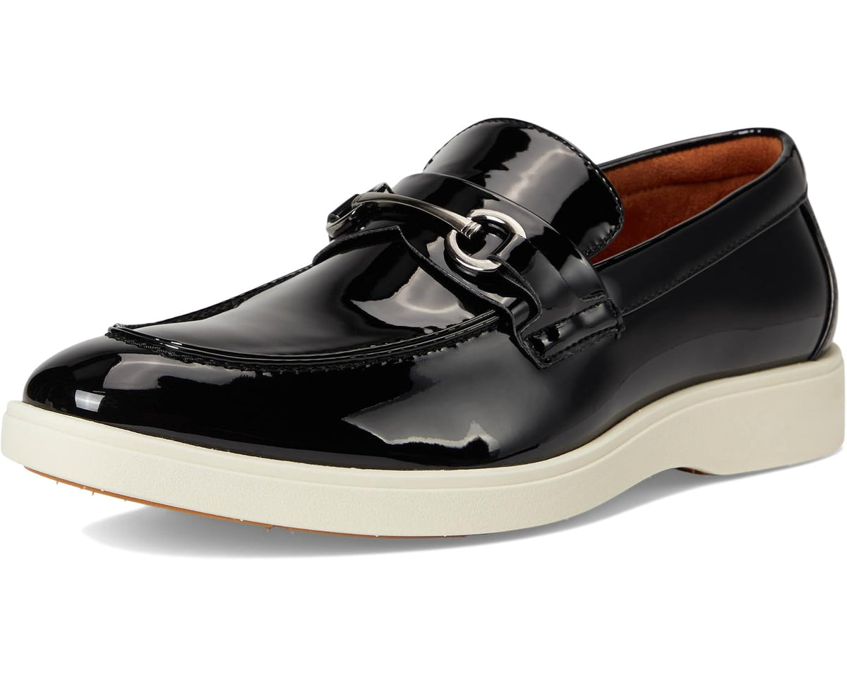 Men's Stacy Adams Slayton Moc Toe Slip-On Black Patent