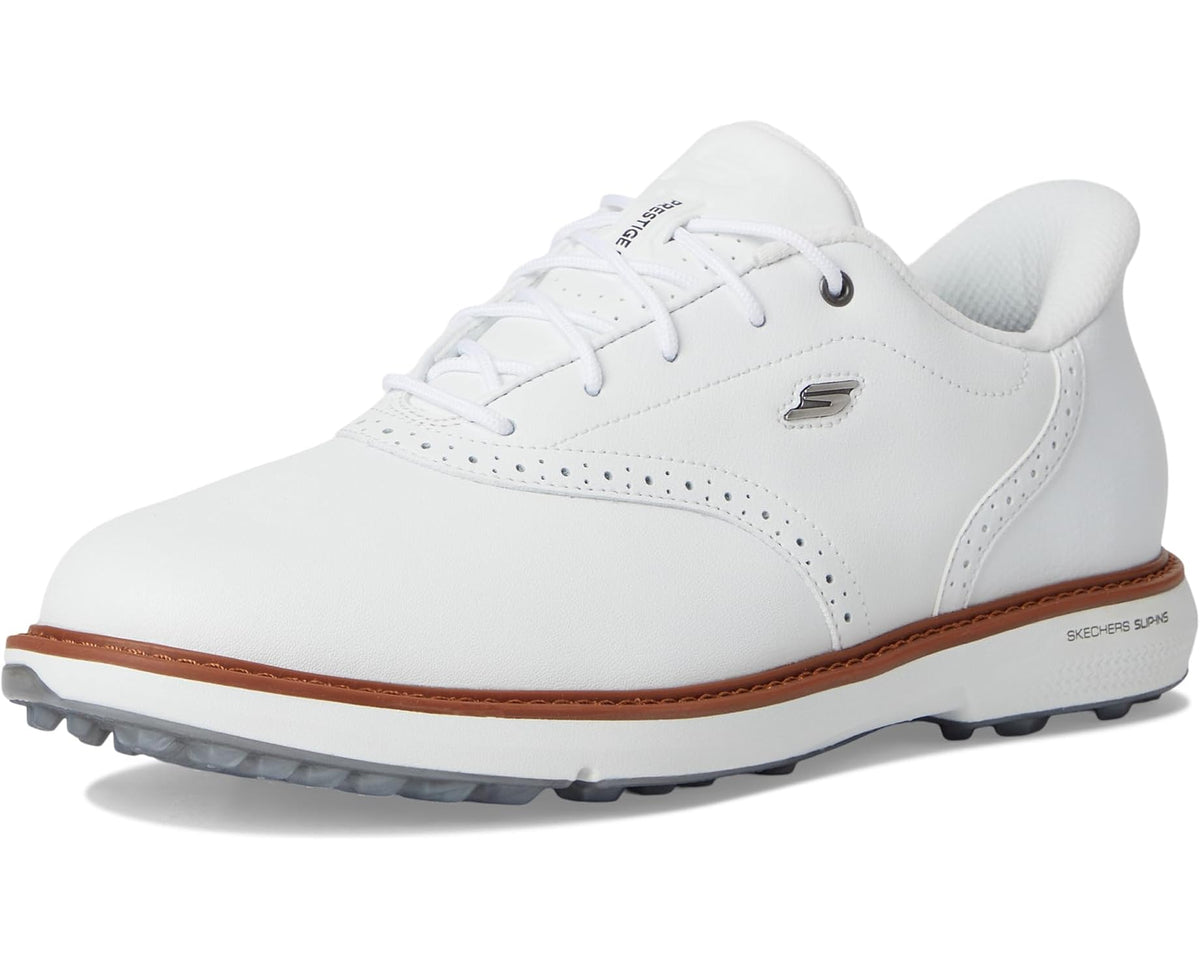 Men's Skechers GO GOLF Prestige Slip-In ArchFit Spikeless Golf Shoe White