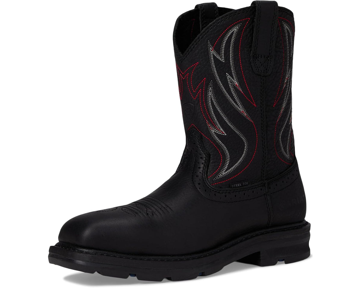 Men's Ariat Sierra Shock Shield Steel Toe Work Boots Black