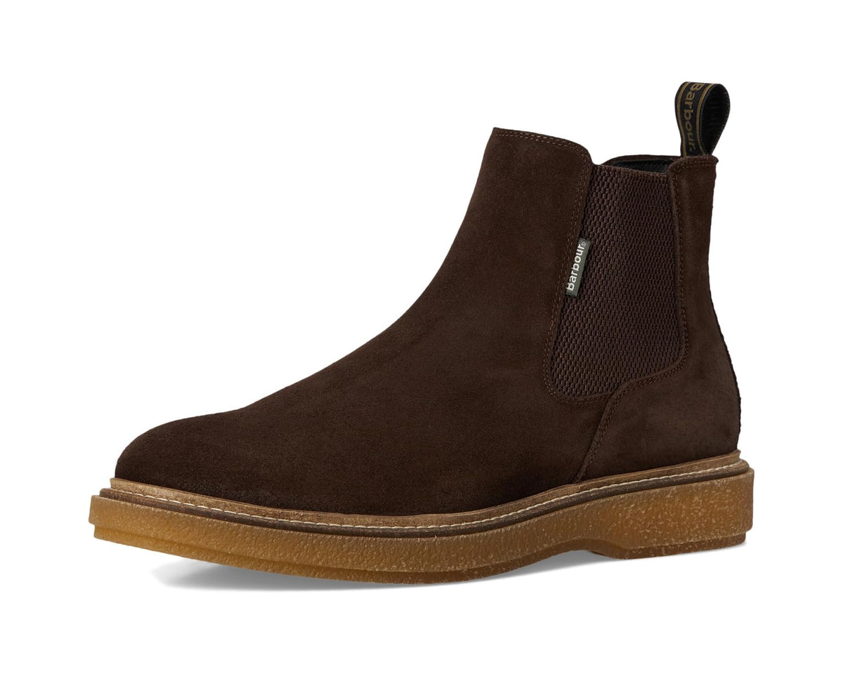 Men's Barbour Tinstone Chelsea Boots Choc Suede