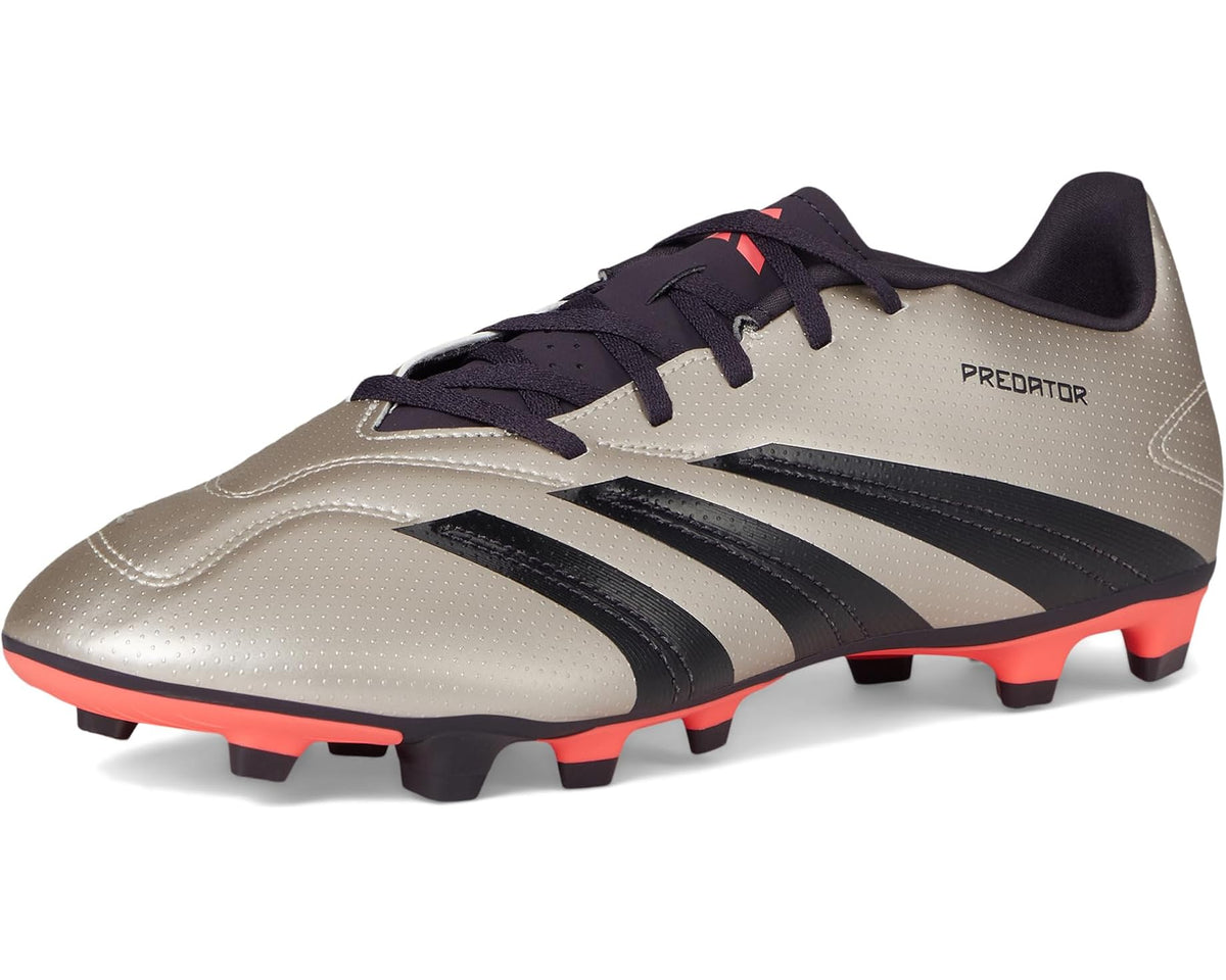 Men's adidas Predator Club Flexible Ground Soccer Cleats Platin Metallic/Aurora Black/Turbo