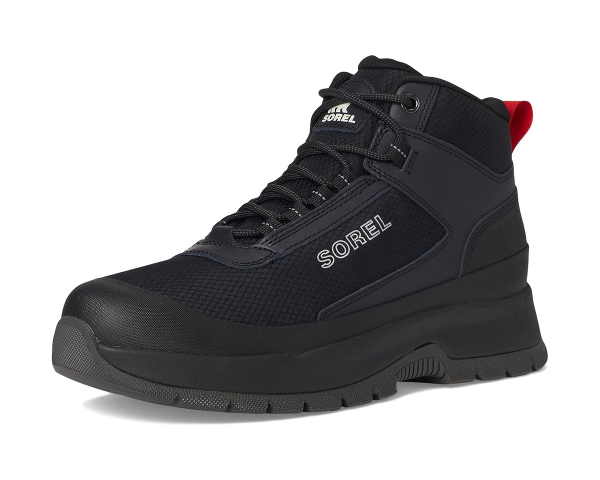Men's SOREL Outing Nw Sneaker Mid Waterproof Black/Black