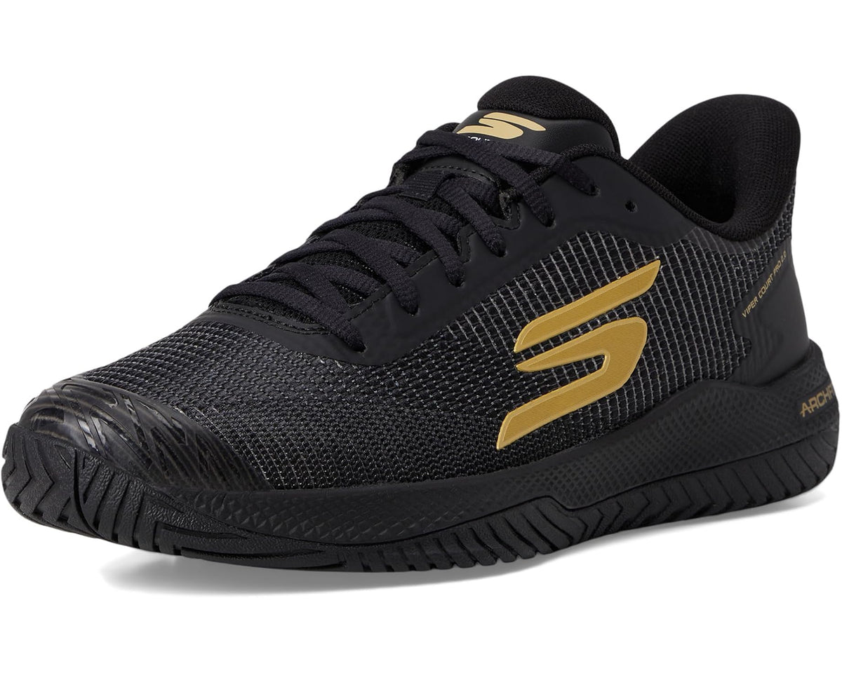 Men's SKECHERS Pickleball Viper Court Pro 2.0 Sneaker Black/Gold