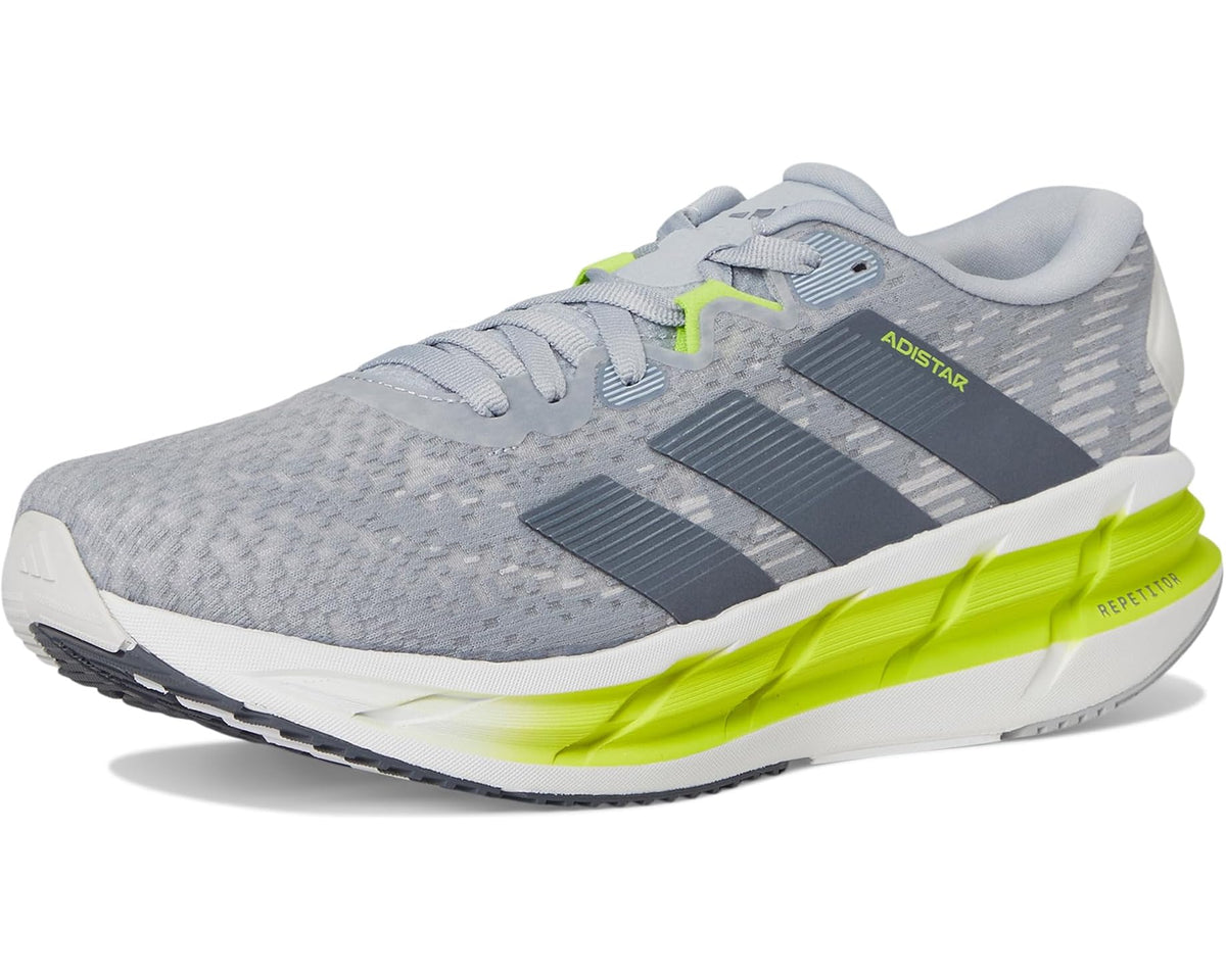 Men's adidas Adistar 4 Running Shoes Halo Silver/Onix/Solar Slime