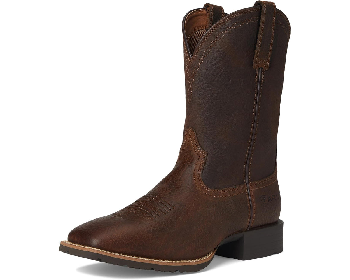 Men's Ariat Hybrid Grit Western Boots Earth/Alamo Brown