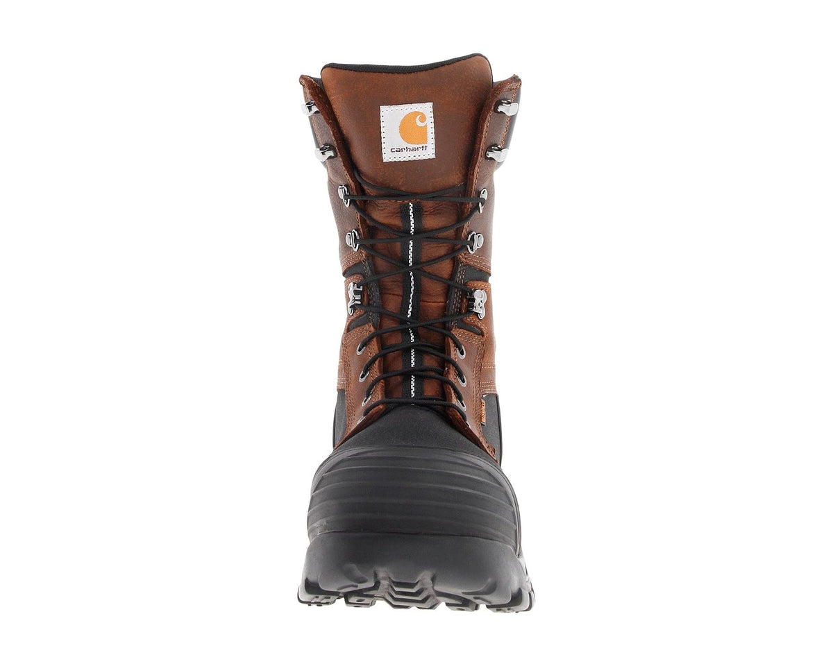 Men's Carhartt CMC1259 10 Pac Safety Toe Boot Brown Oil Tanned Leather