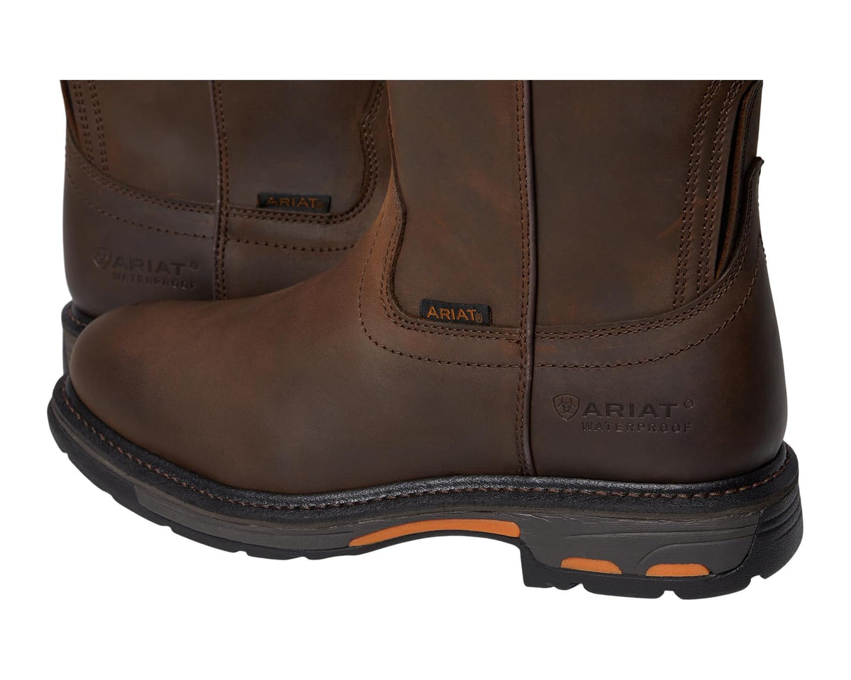 Men's Ariat Workhog Waterproof Oily Distressed Brown