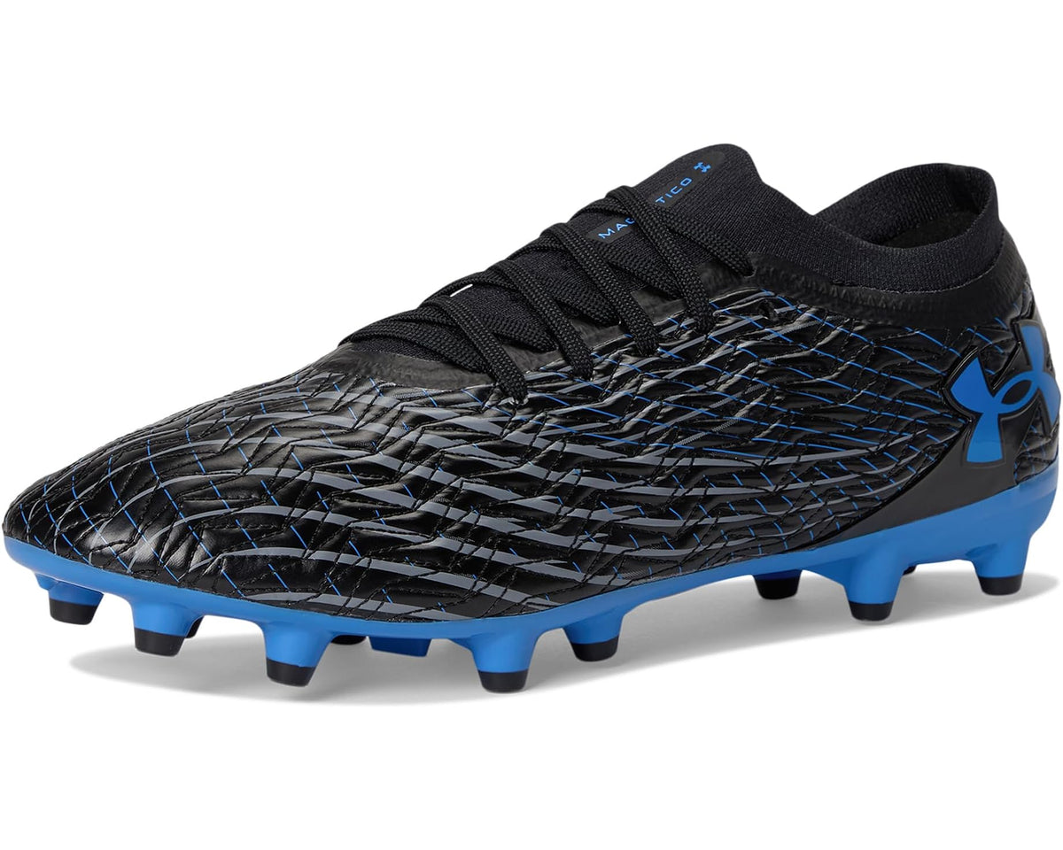 Unisex Under Armour Magnetico Pro 5 Soccer Cleats Black/Titan Gray/Blue Atlantis