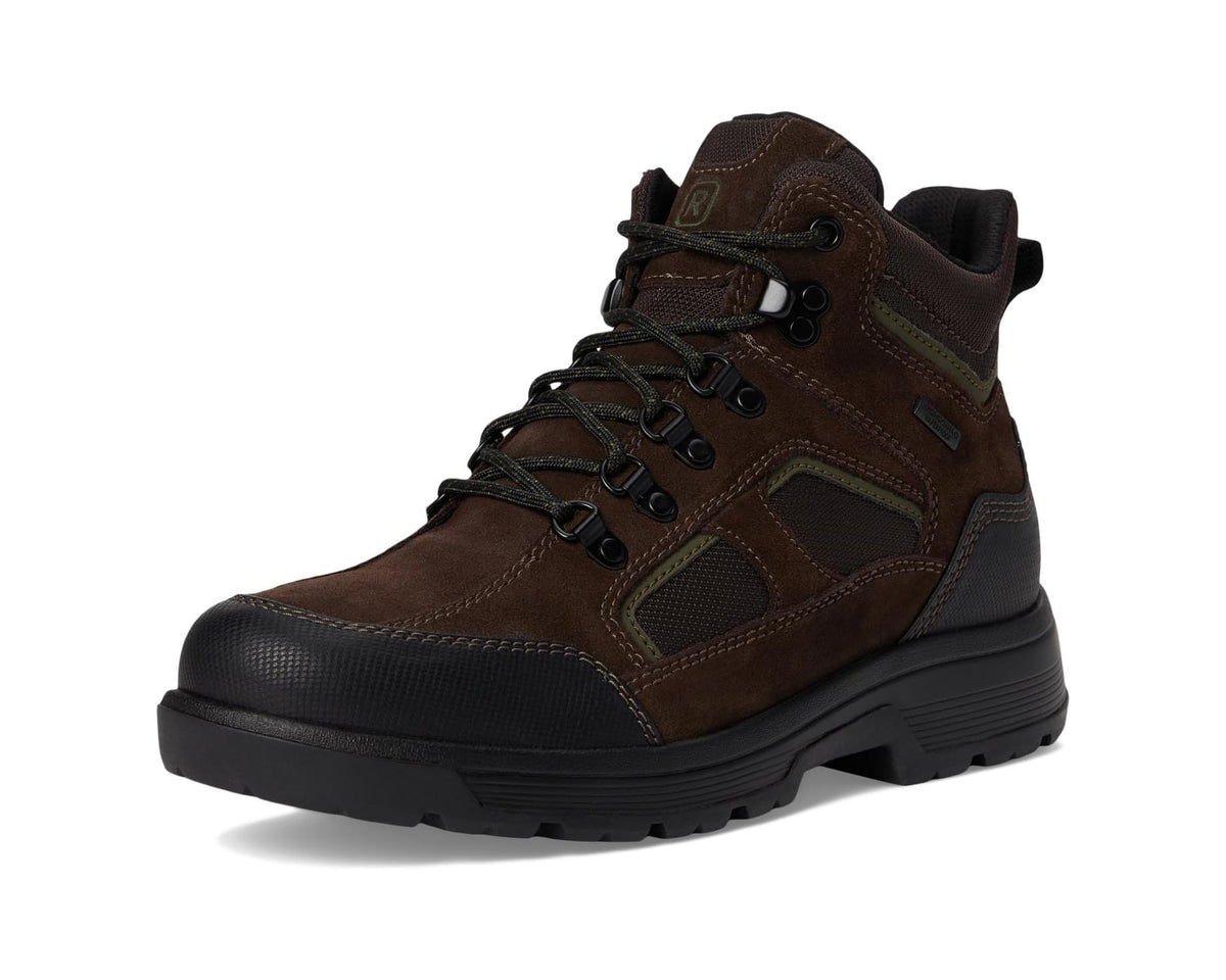 Men's Rockport Evan Waterproof Boots Dark Brown Multi