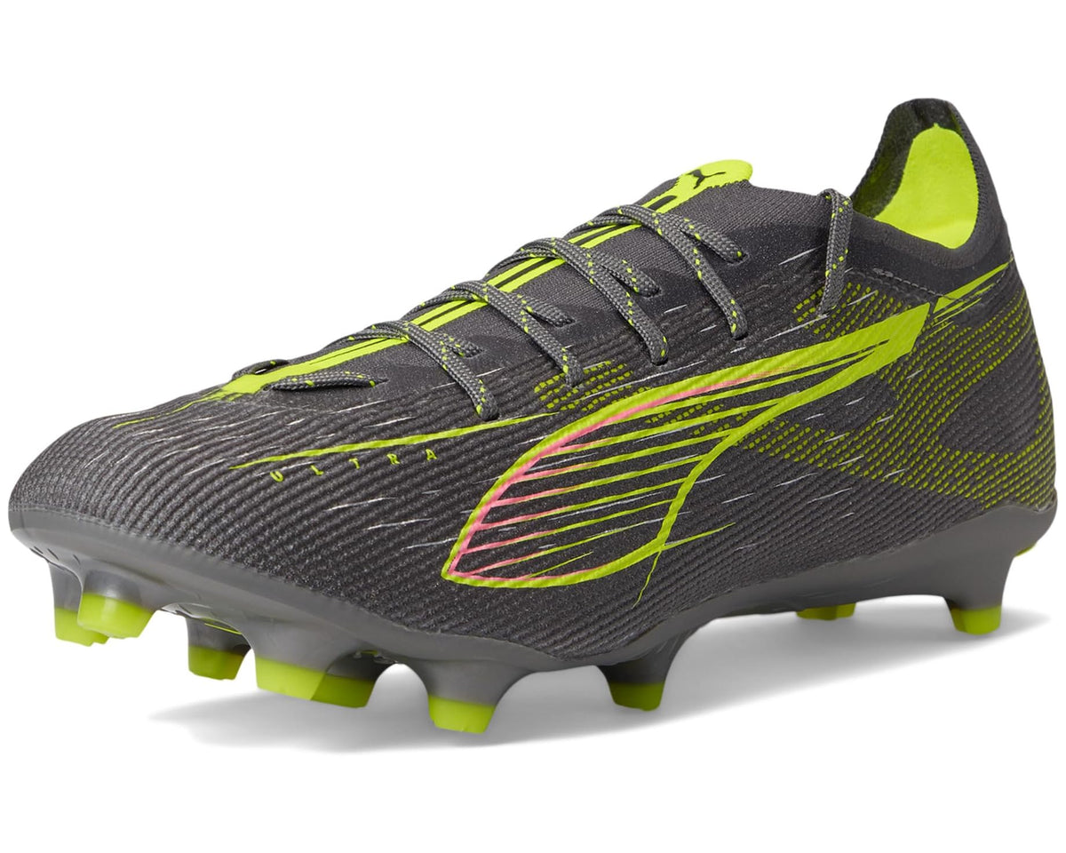 Men's PUMA Ultra 5 Pro Firm, Artificial Ground Soccer Cleats Matte Aged Silver-Yellow Alert-Sun Struck