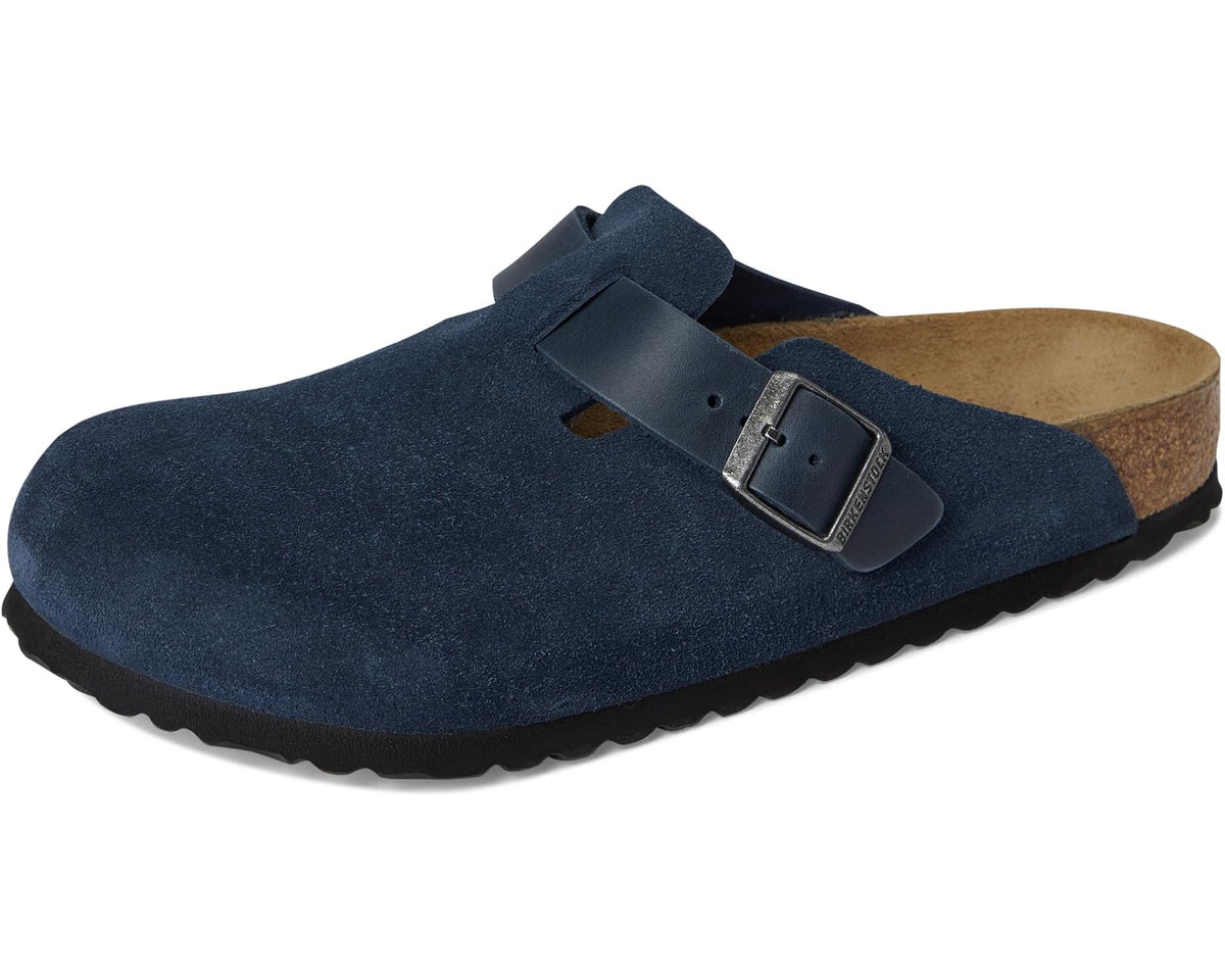 Men's Birkenstock Boston - Suede/Oiled Leather New Navy