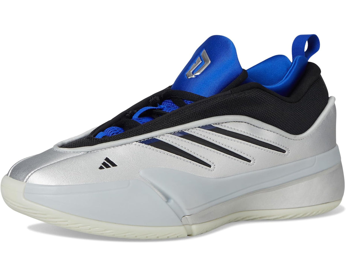 Unisex adidas Dame 9 Basketball Shoes Silver Metallic/Black/Lucid Blue