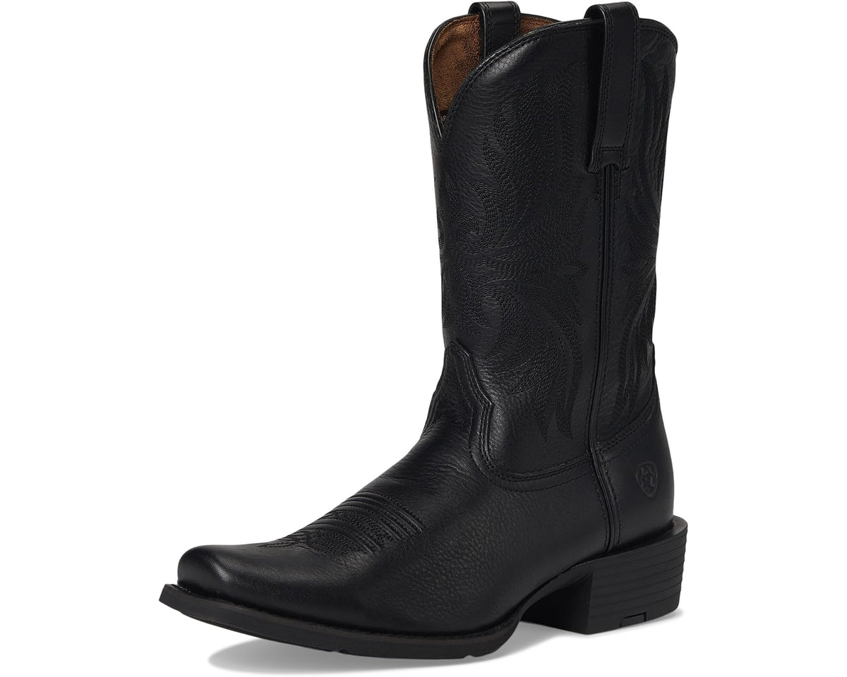Men's Ariat Sport Narrow Cutter Toe Cowboy Boot Black Deertan