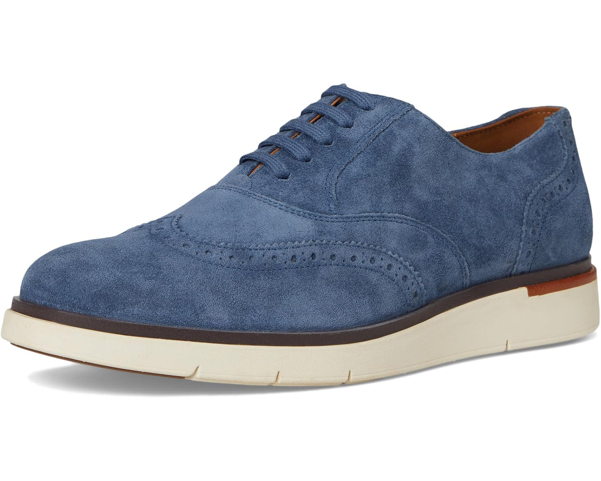 Men's Allen Edmonds Carson Wing Oxford Shoes Denim Suede