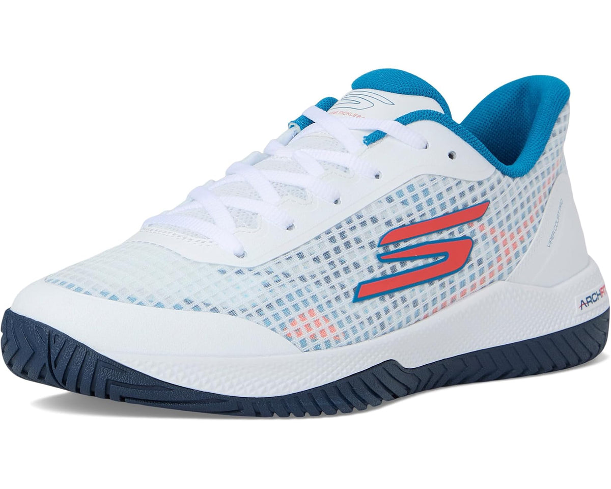 Men's SKECHERS Pickleball Viper Court Pro Sneaker White/Turquoise