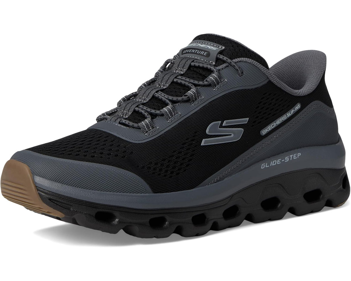 Men's SKECHERS Glide-Step Sole Hands Free Slip-in Black/Charcoal