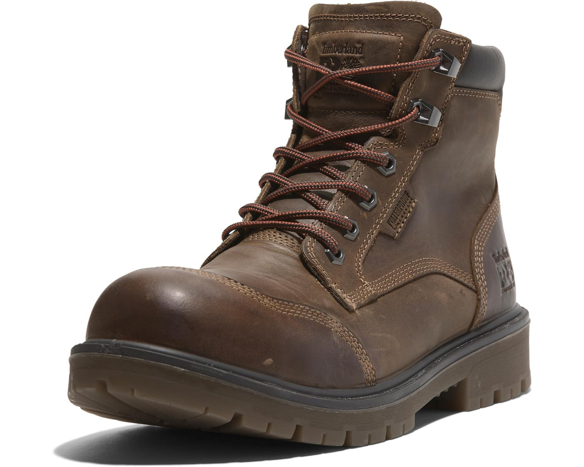 Men's Timberland PRO Whitman 6 Inch Composite Safety Toe Waterproof Gaucho Brown