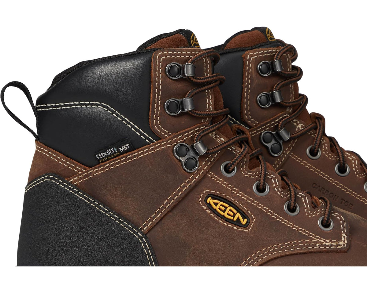Men's KEEN Utility Evanston 6” Composite Toe Waterproof Internal Met Guard Bison/Black