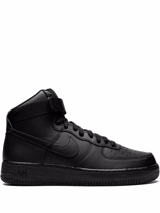 Nike Air Force 1 High '07 black high-top sneaker, lace-up with swoosh and rubber sole
