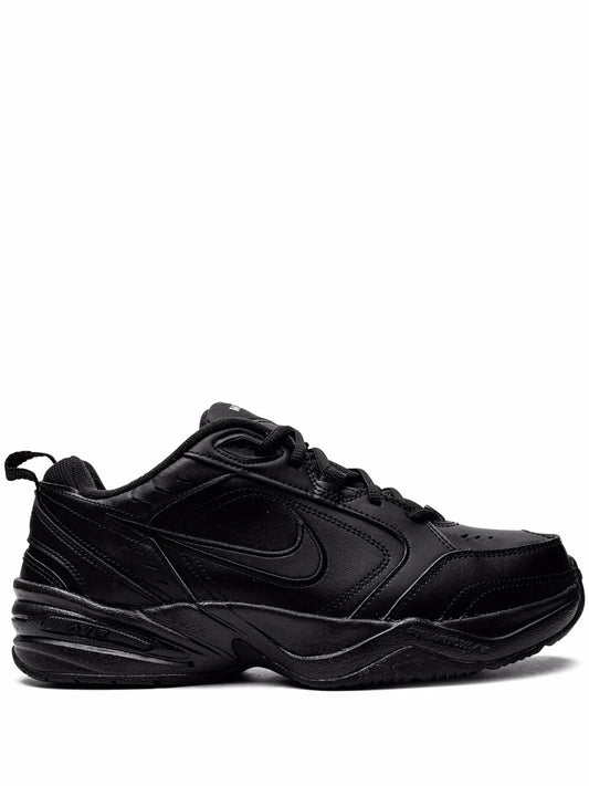 Nike Air Monarch 4 black low-top lace-up sneaker with Swoosh and padded collar