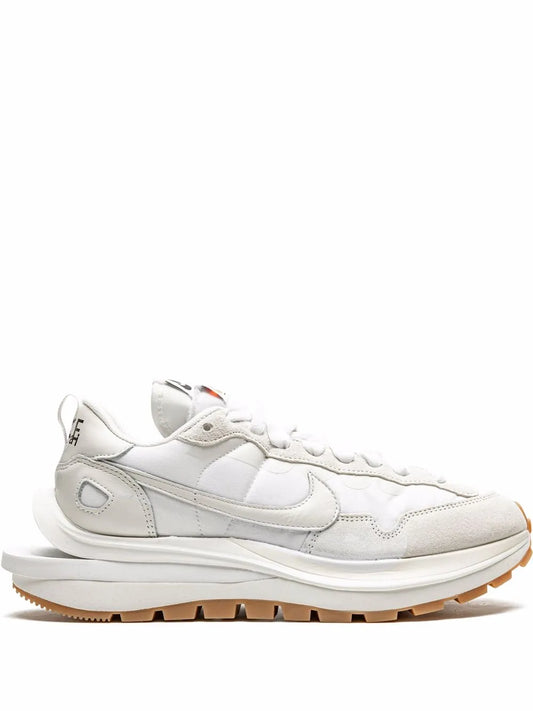 Nike x Sacai Vaporwaffle sneaker, white leather upper with swoosh logo