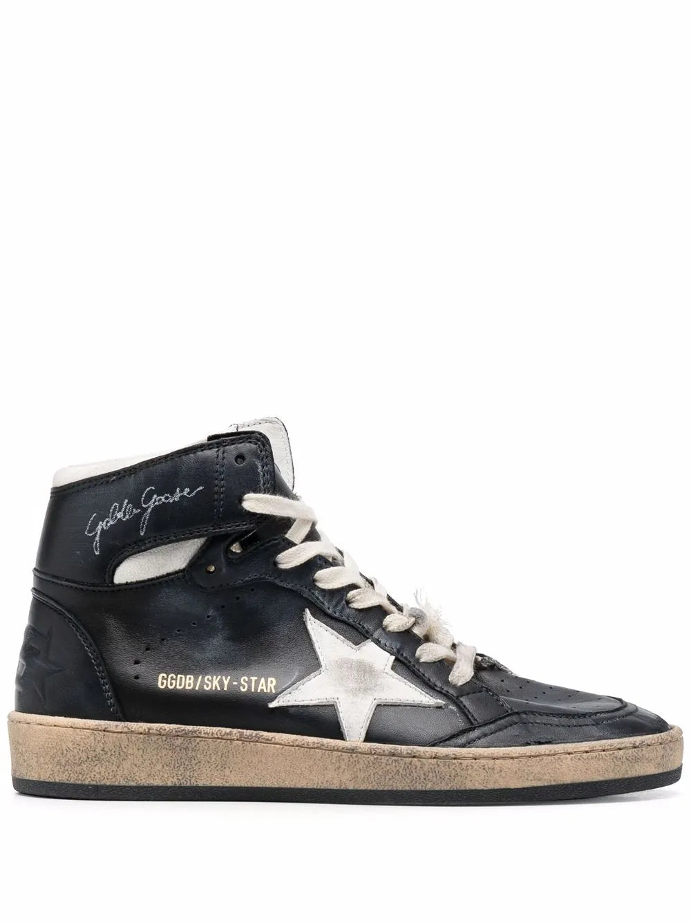 Golden Goose Logo-Print High-Top Suede