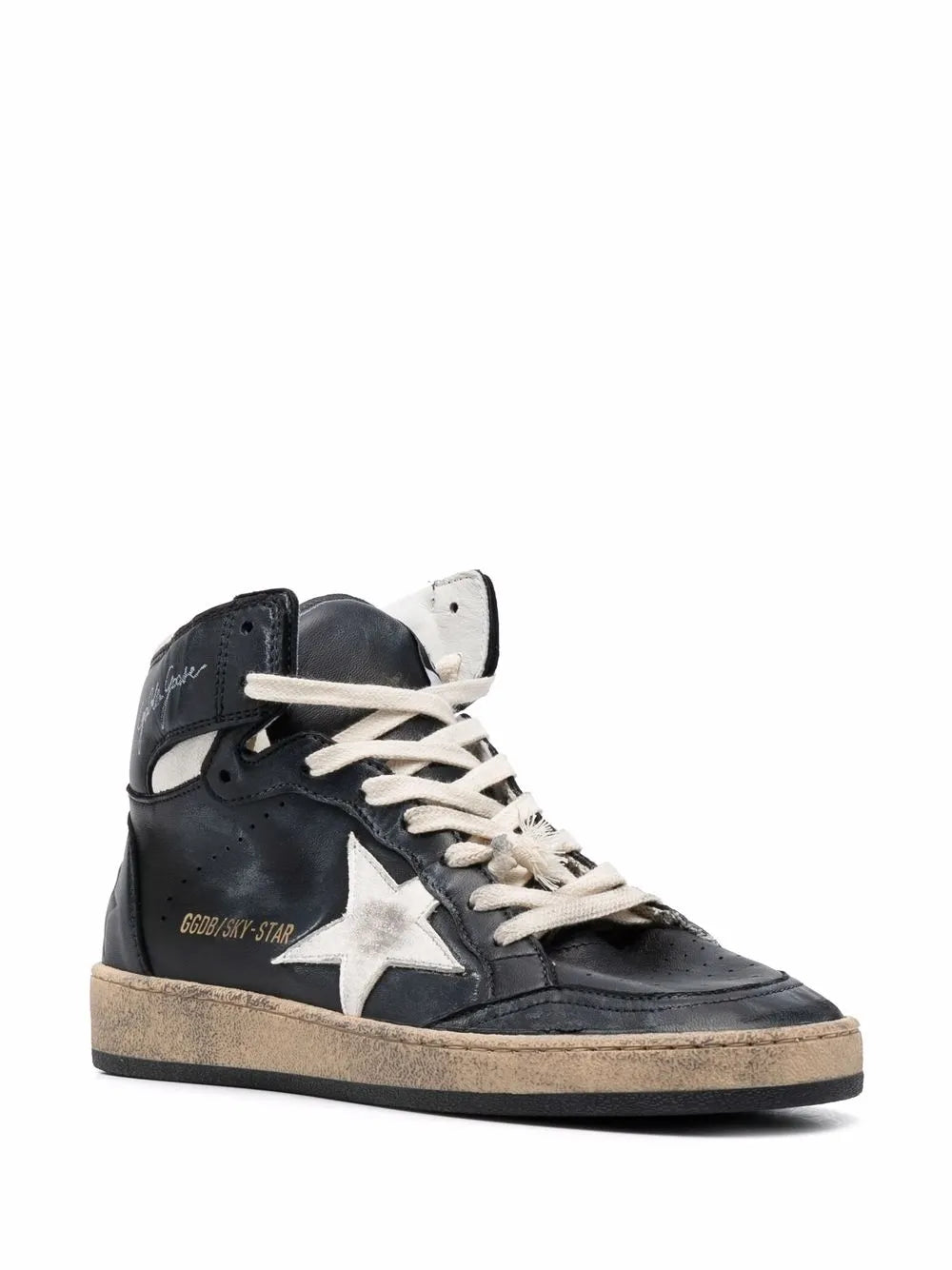 Golden Goose Logo-Print High-Top Suede