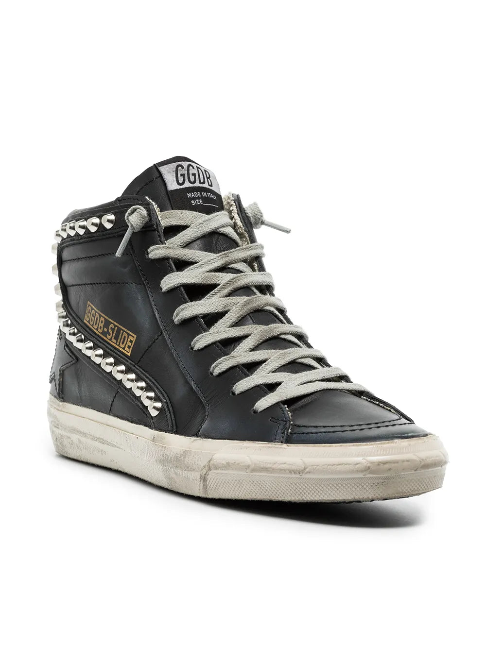 Golden Goose Slide Distressed Studded