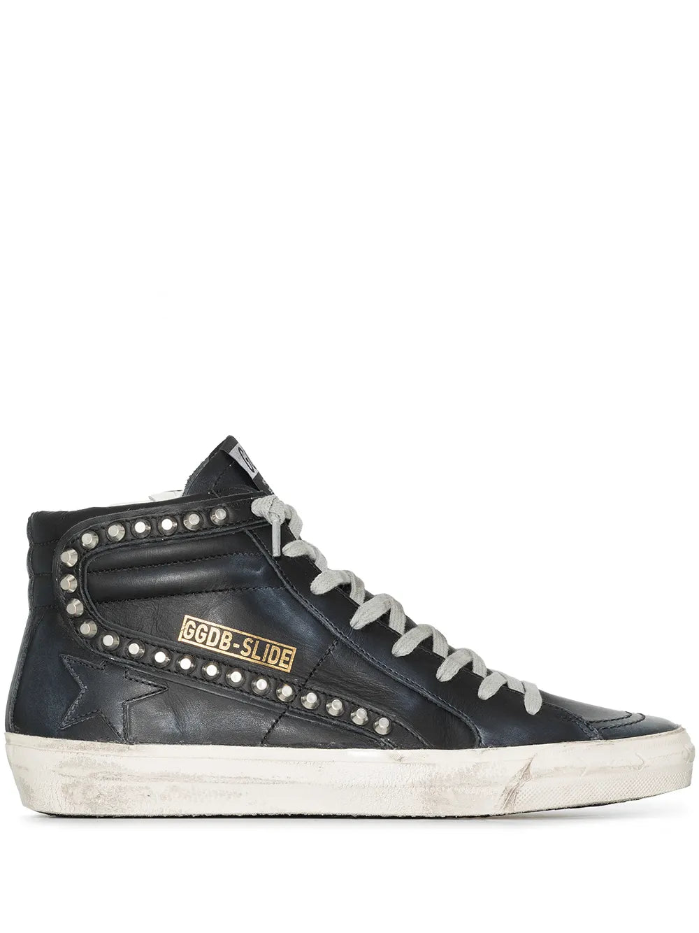 Golden Goose Slide Distressed Studded