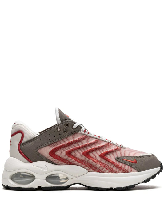 Air Max Tw sneakers in white, grey and red with lace-up design and cushioned soles