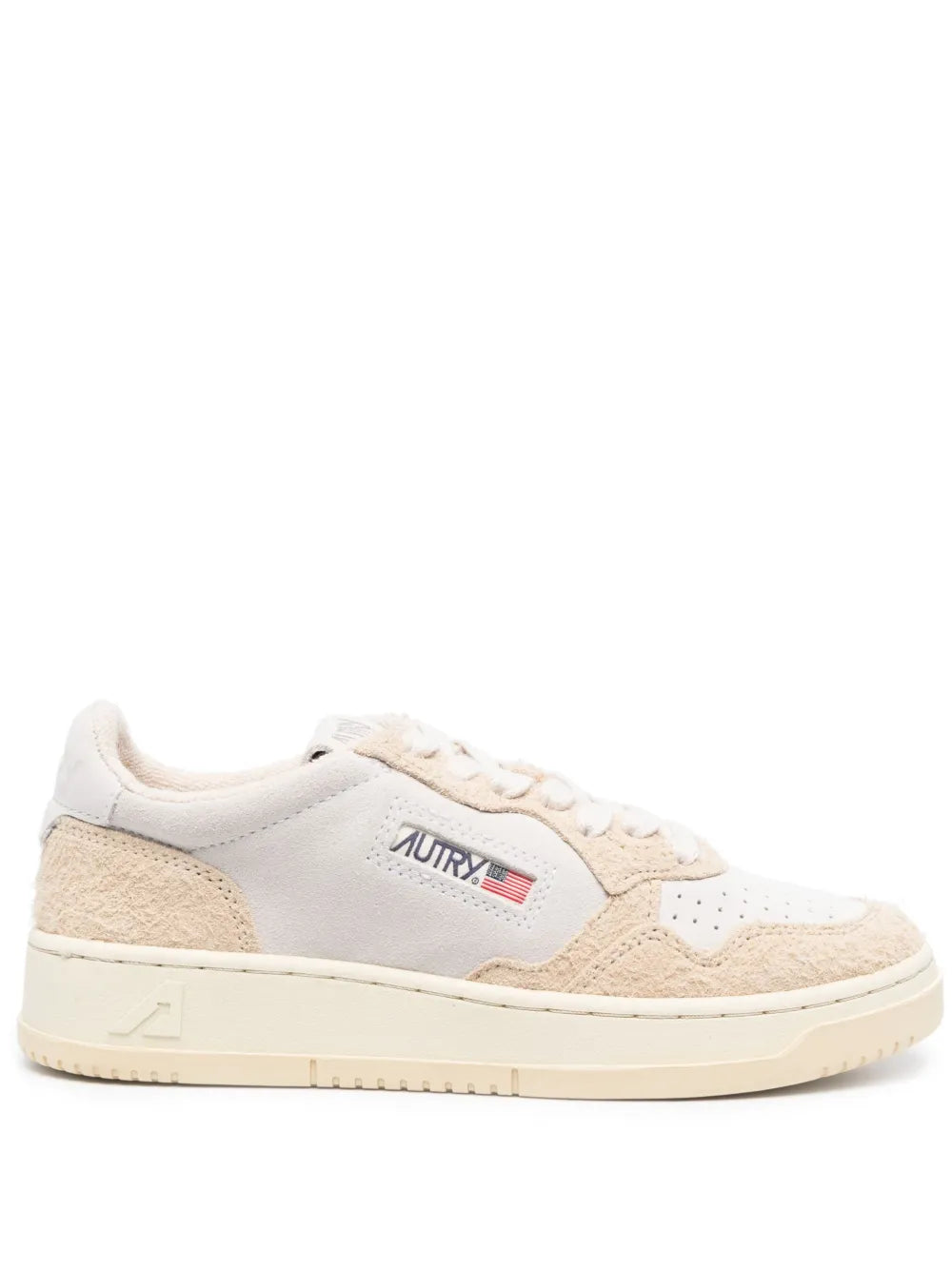 Autry Logo-Patch Panelled Leather