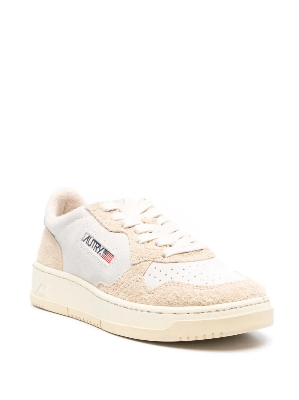 Autry Logo-Patch Panelled Leather