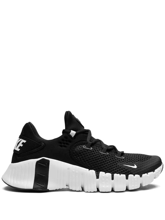 Nike Free Metcon 4 black training shoes with mesh upper and white molded sole