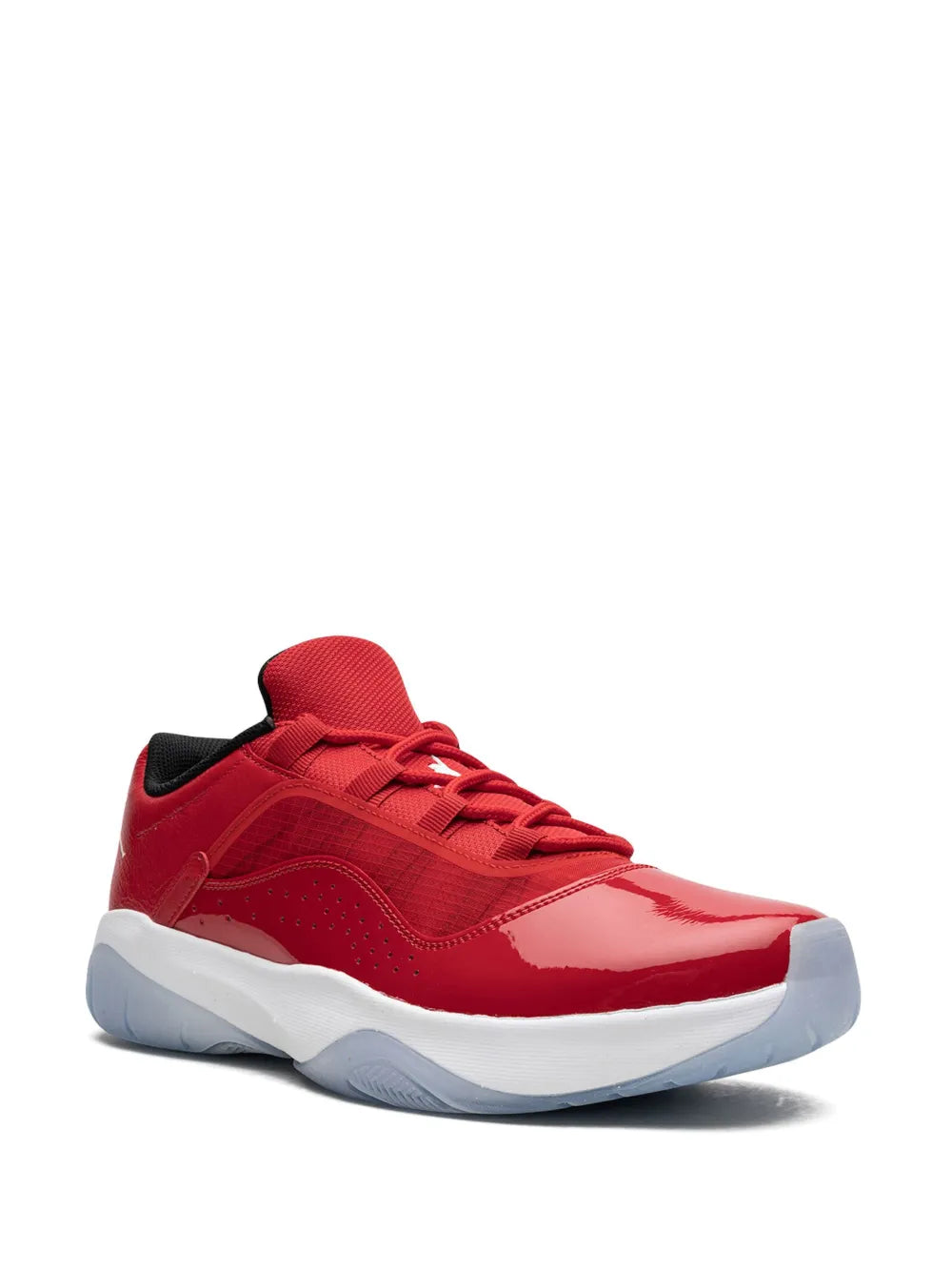 Jordan low-top sneakers in red with textured panels and white midsole