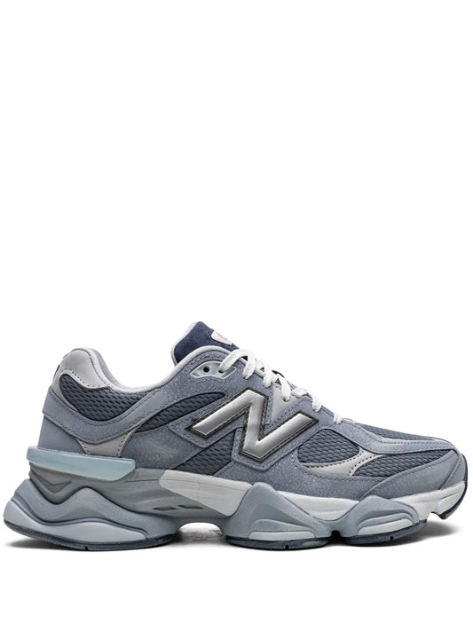 Grey New Balance 90/60 running sneakers, lace-up with N logo